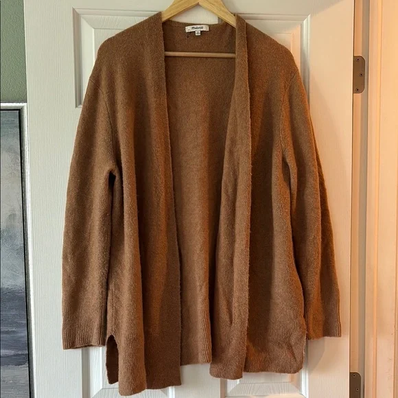 Madewell Cozy Brown Open-Front Cardigan Sweater (XL) - Picture 1 of 4